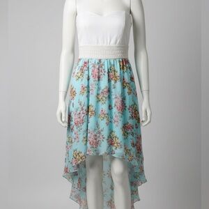 WILD DAISY Women’s Strapless Sheer Floral Spring Dress